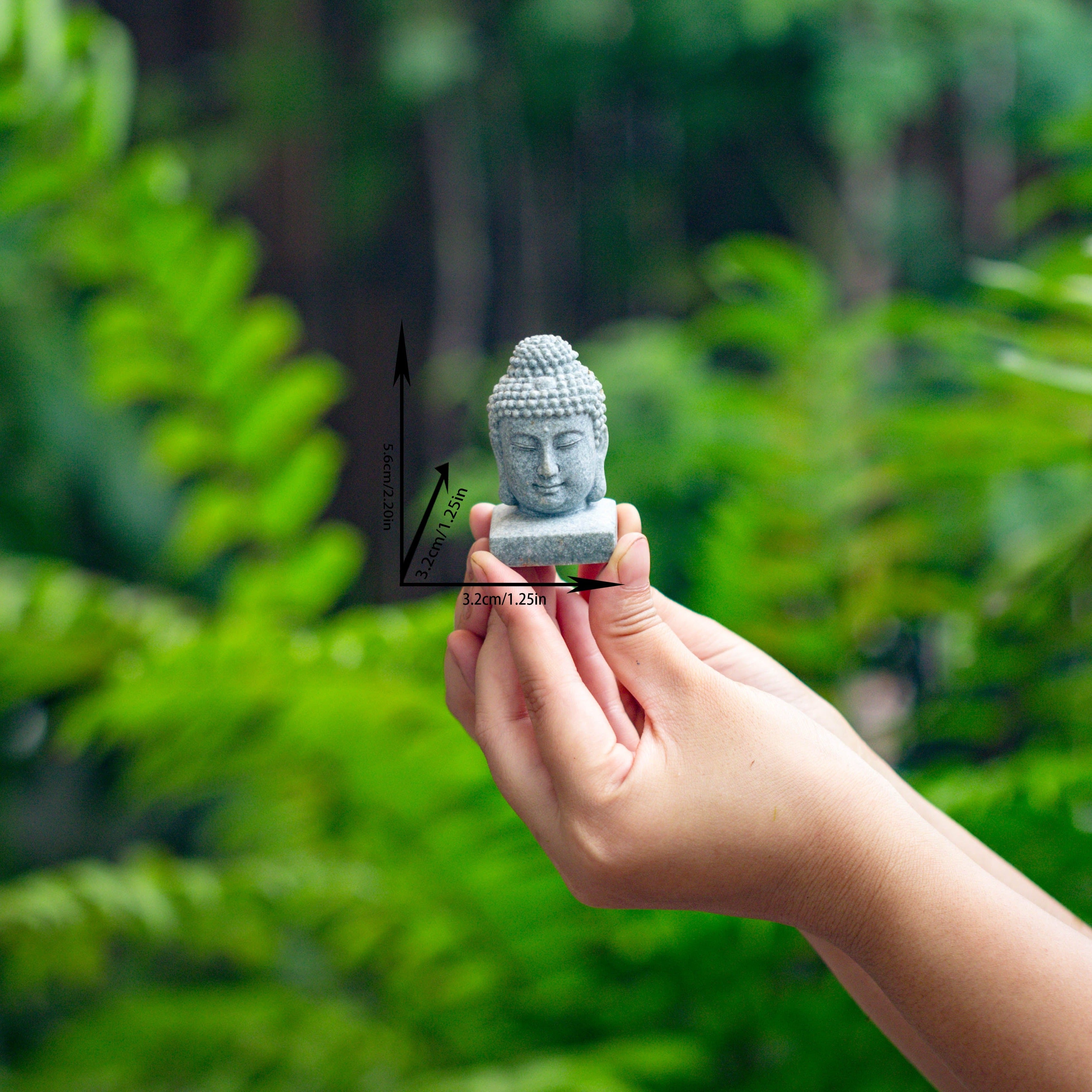 Buddha Bodhisattva Miniature figurines（head） for Terrarium, Bonsai,  Miniature, Aquarium, Micro landscape