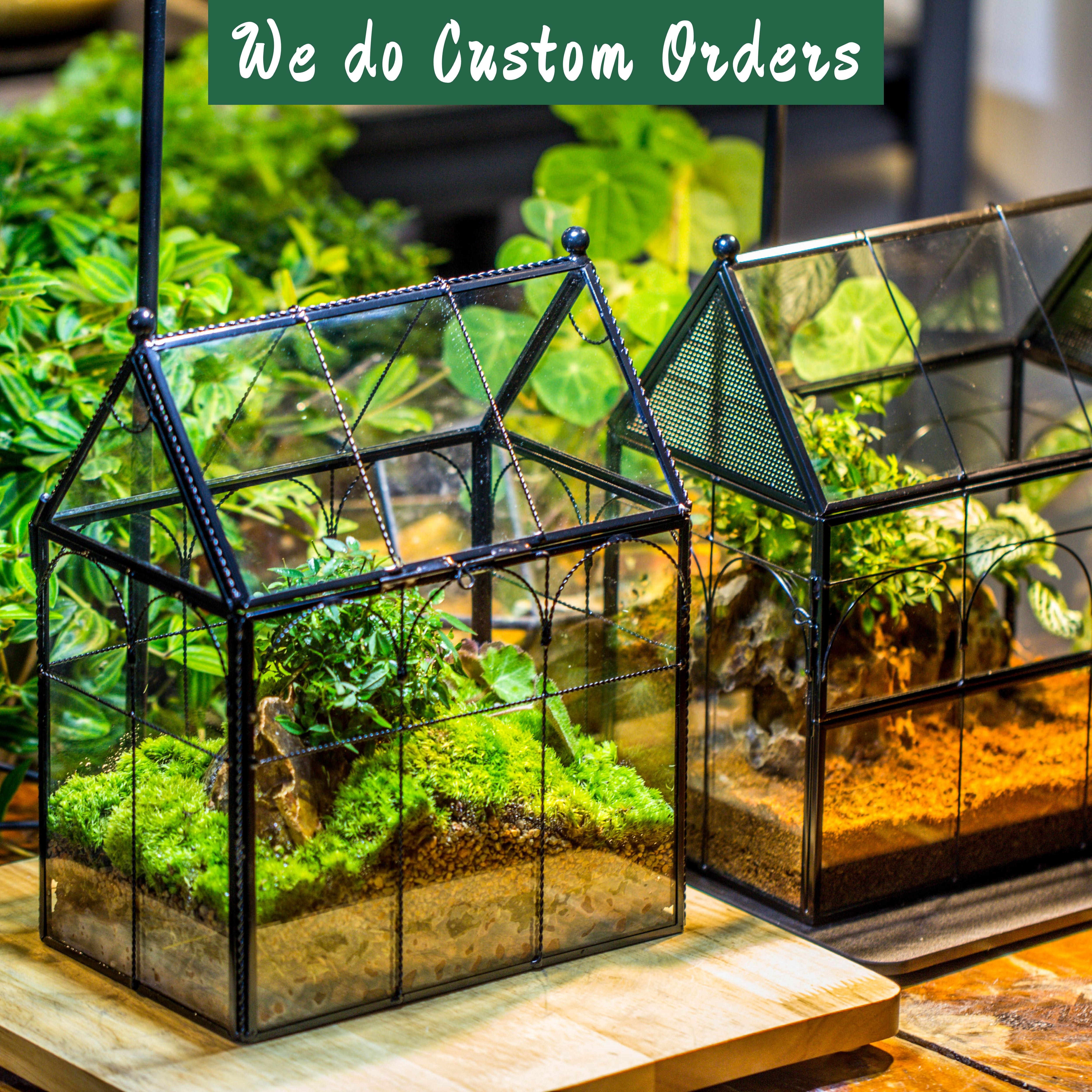 I accept custom orders for Geometric Glass  Box, Frame, Terrarium - NCYPgarden