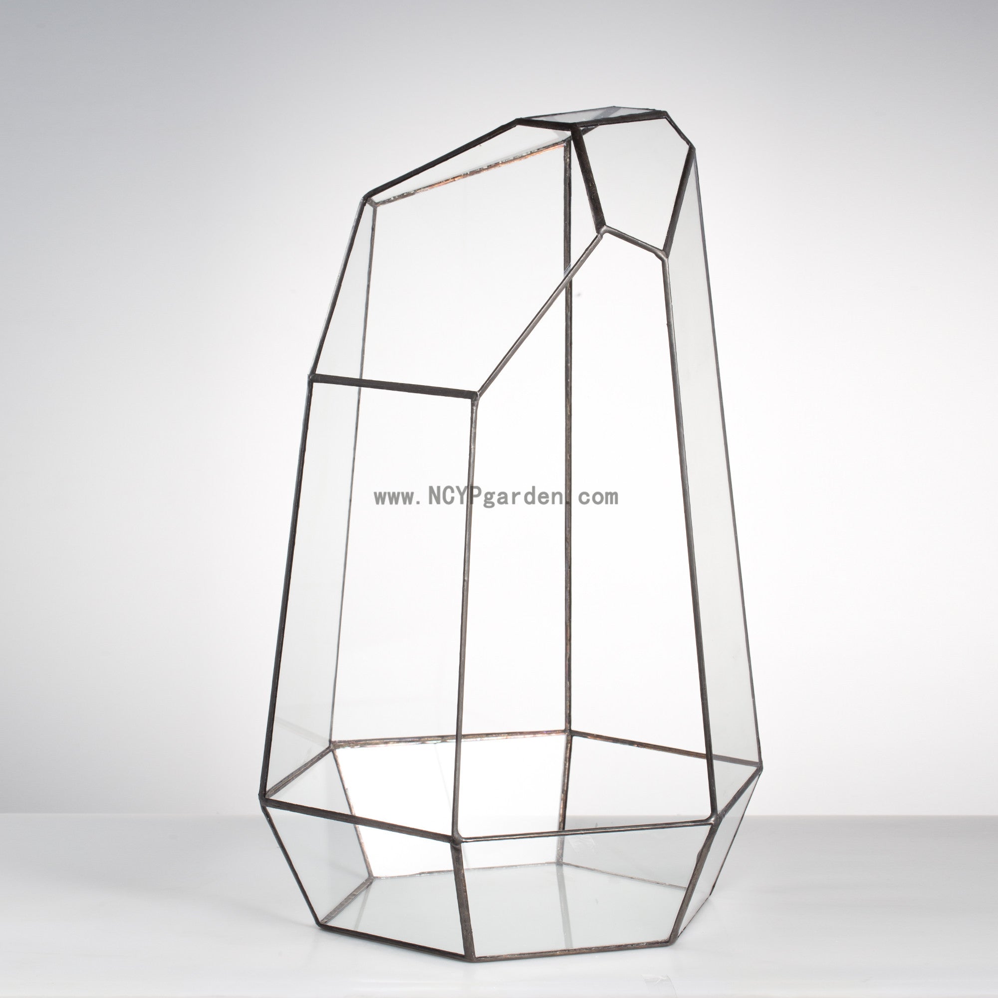 Handmade 41cm / 16" Tall Irregular Open Glass Geometric Terrarium Box for Succulent Moss  Airplants - NCYPgarden