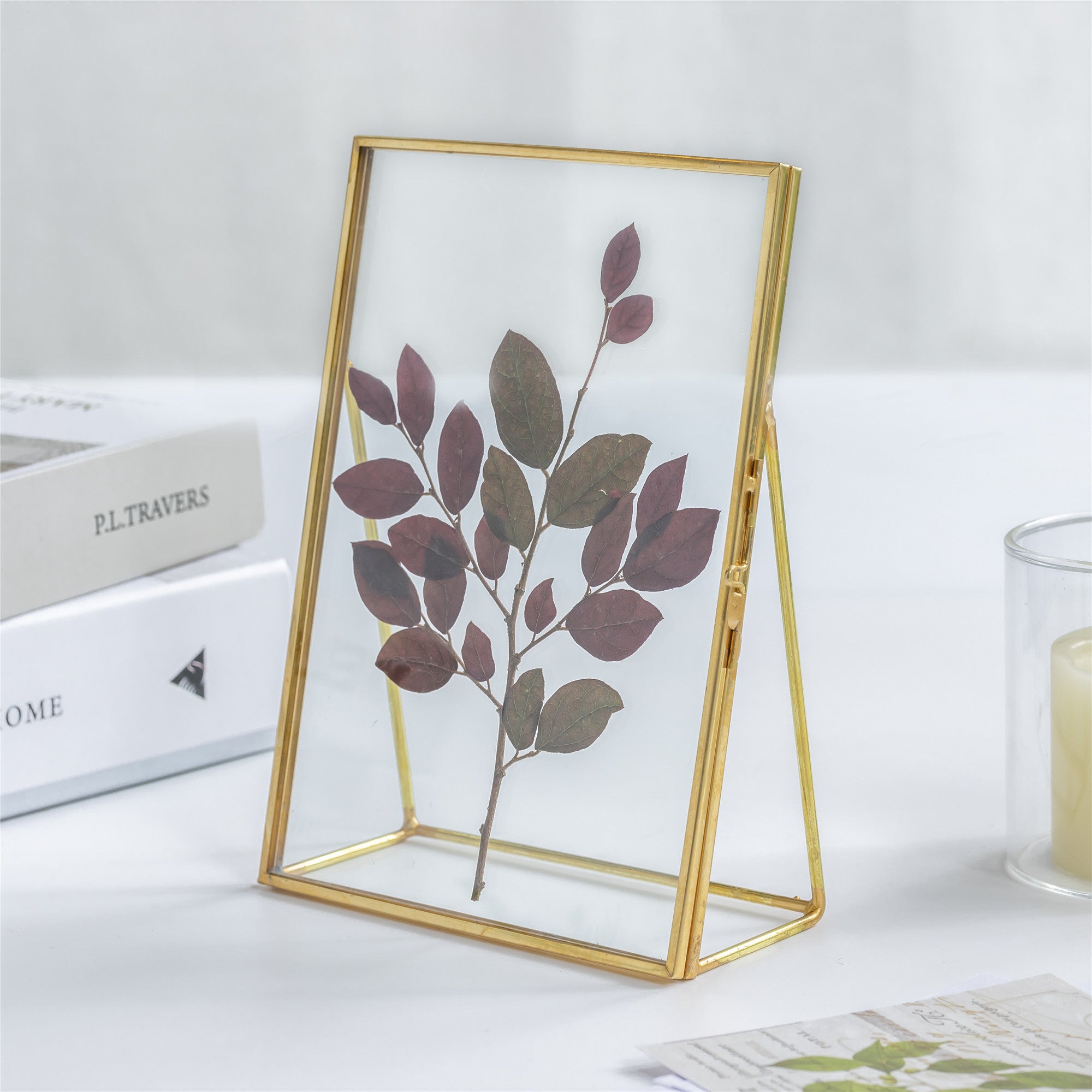 NCYP 5" X 7" Tabletop Gold Brass Rectangle Glass Artwork Photo Picture Display Frame - NCYPgarden