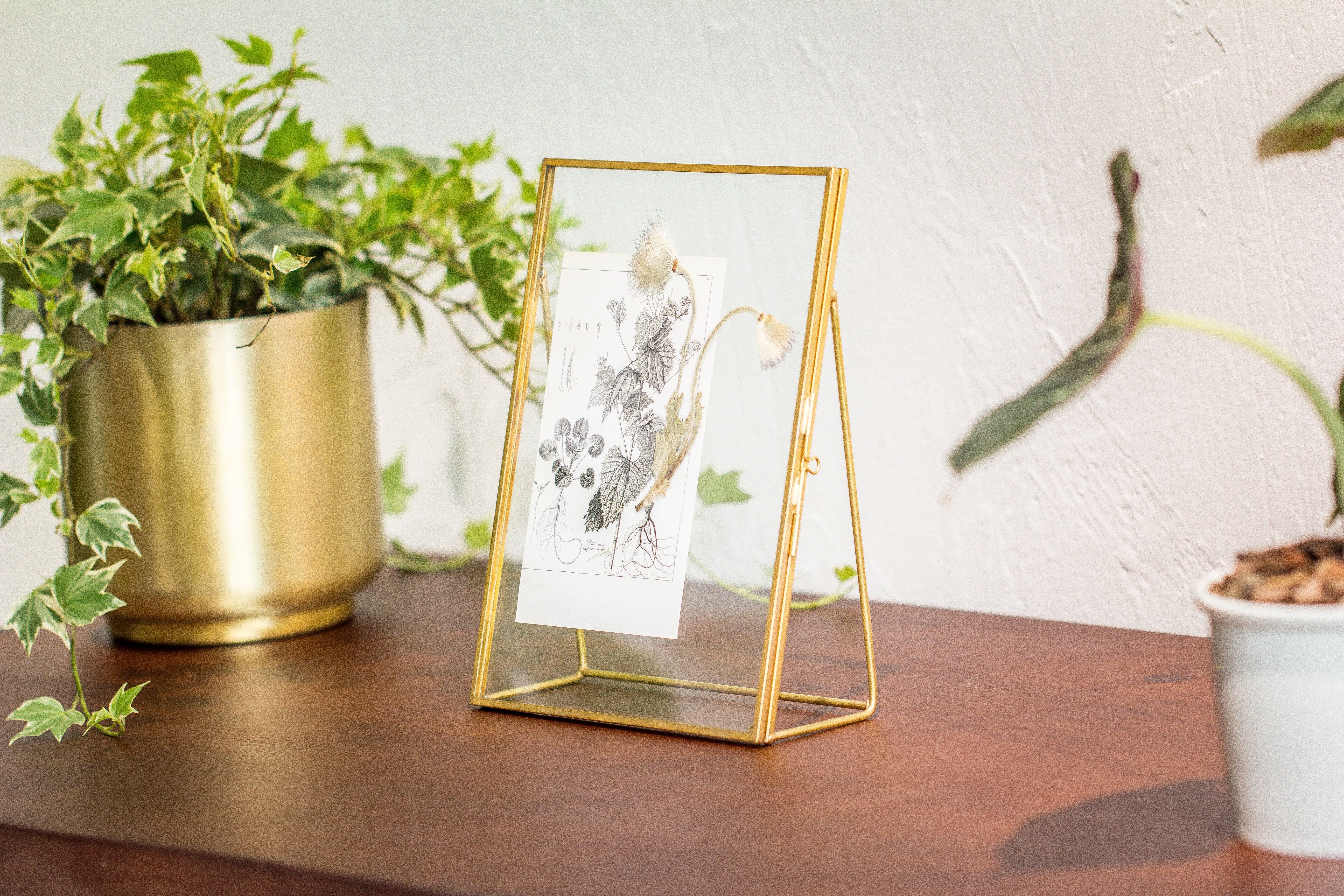 NCYP Tabletop Gold 5x7, 6x8 5.5x7 Brass Glass Photo Picture Display Frame - NCYPgarden