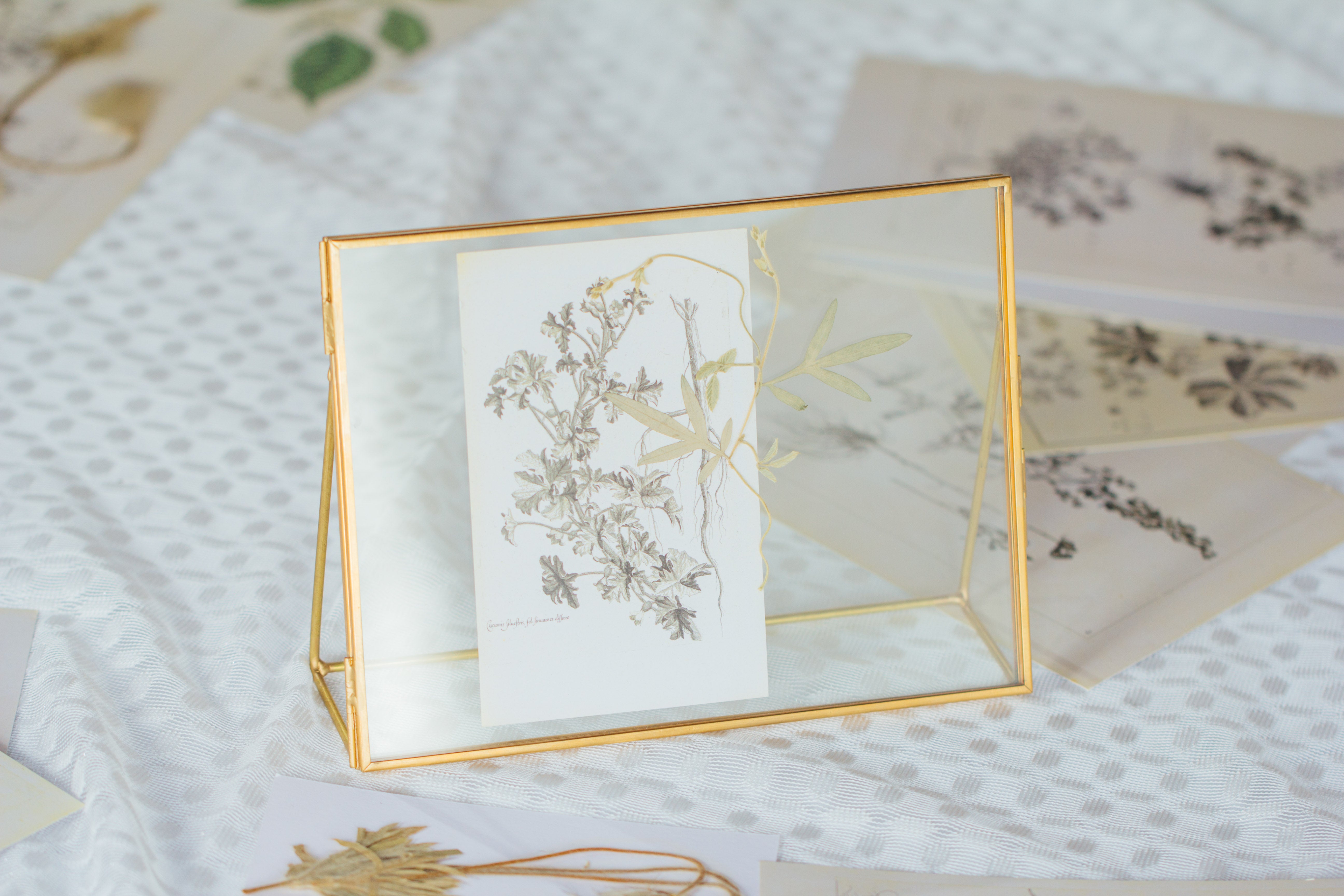 NCYP Tabletop Gold 5x7, 6x8 5.5x7 Brass Glass Photo Picture Display Frame - NCYPgarden