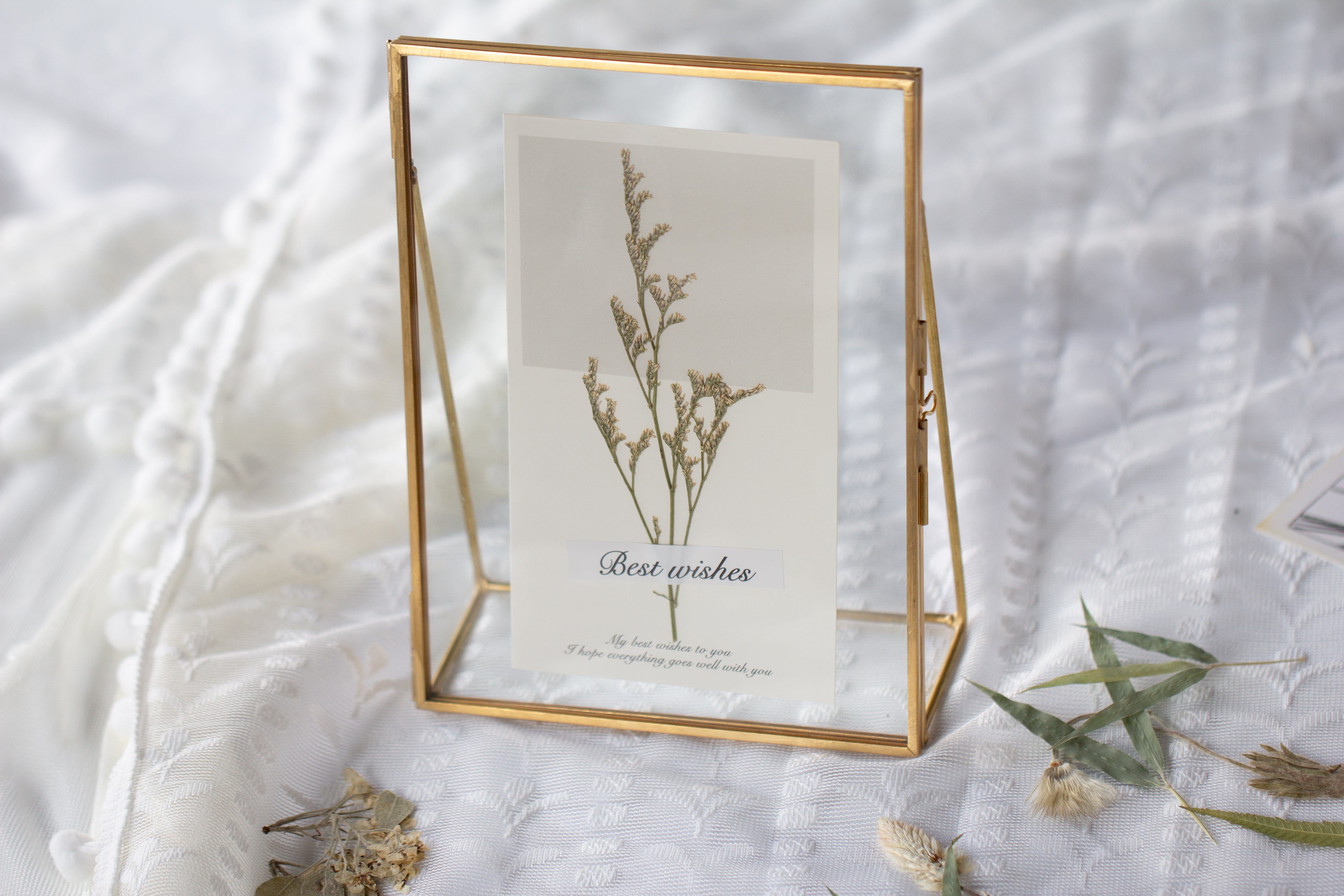 NCYP Tabletop Gold 5x7, 6x8 5.5x7 Brass Glass Photo Picture Display Frame - NCYPgarden