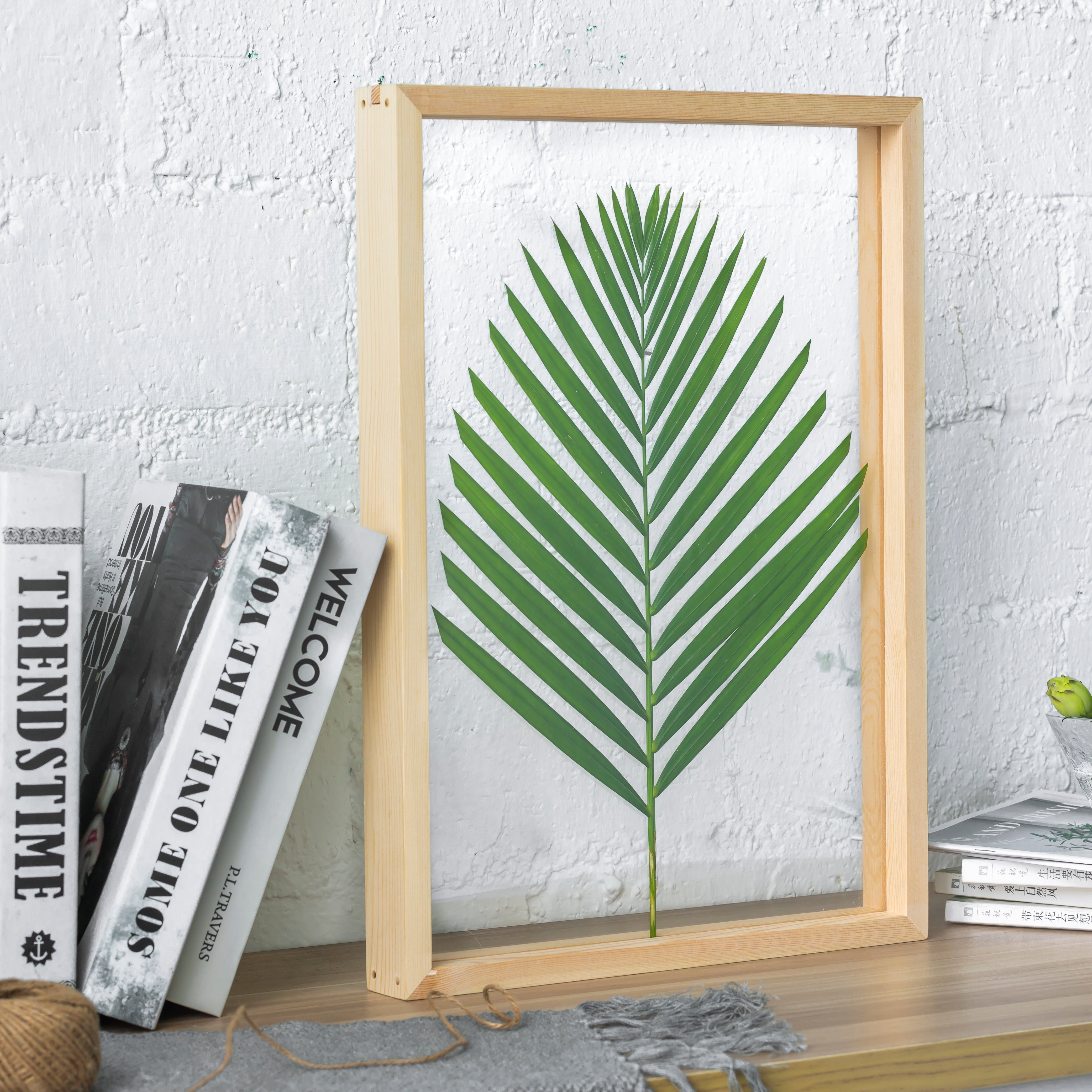 NCYP Handmade 5' 20" A3 A4 Large Tabletop Wall Hanging Natural Wood Acrylic Artwork  Floating Frame - NCYPgarden