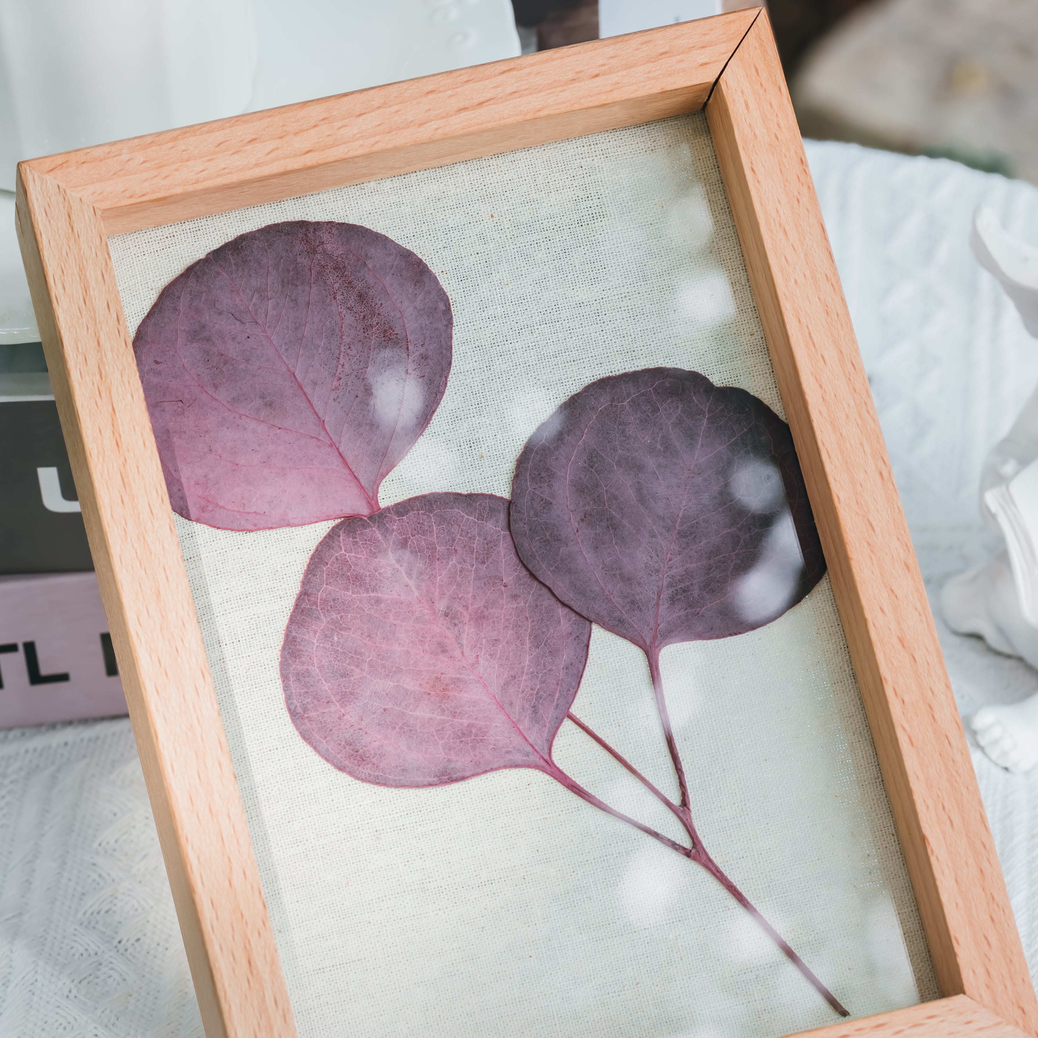 NCYP Handmade Personalized Tabletop Wall Hanging Natural Wood Glass Floating Frame for  Photo - NCYPgarden