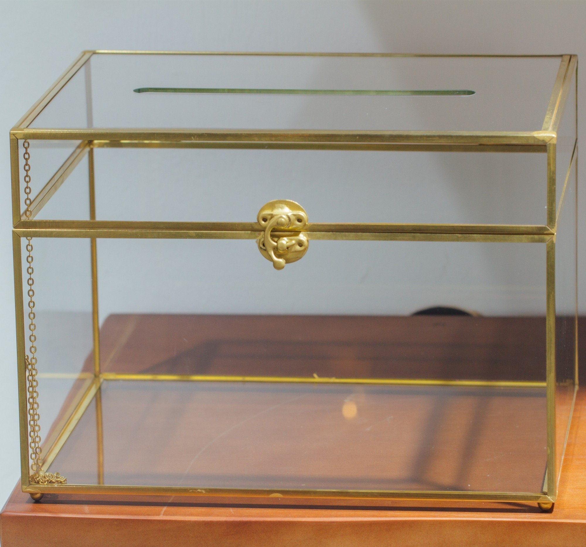 X-Large Glass display, glass terrarium, envelope box, cheapest trinket box, heirloom display