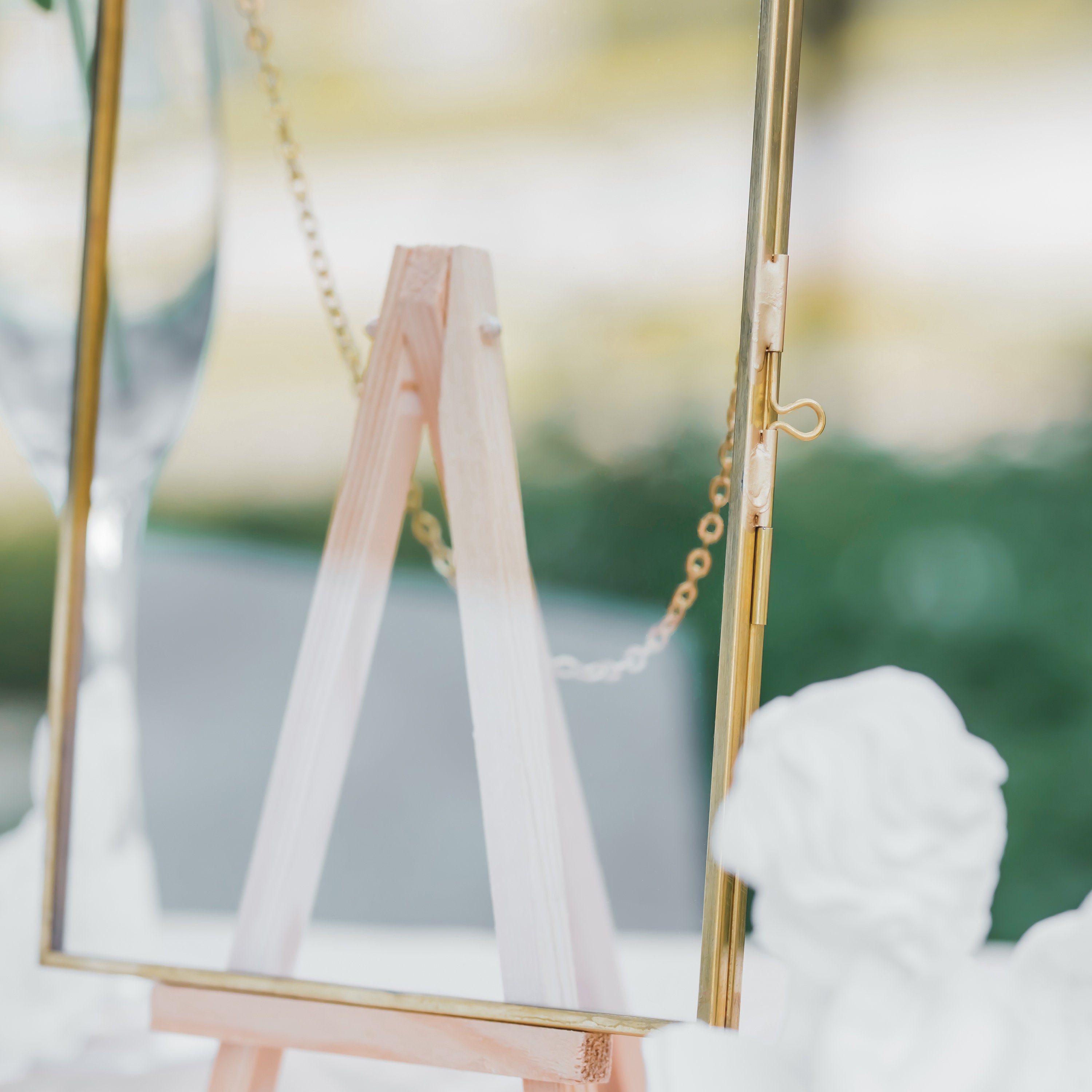 Hanging rectangle Multiple Size Herbarium Brass Double Glass Frame for Pressed Flowers, Dried Flowers, Poster, floating Frame - NCYPgarden