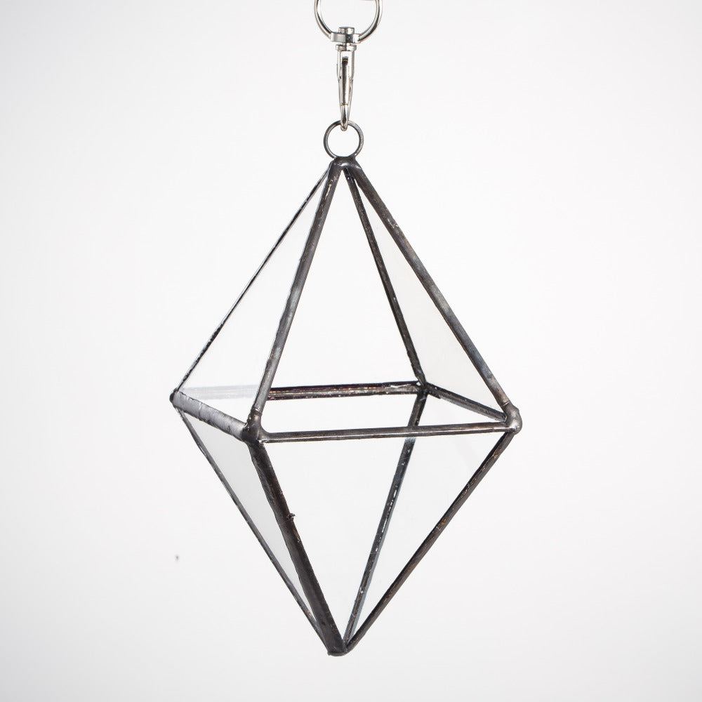 Handmade Small Hanging Hanging Geometric Glass Terrarium for Succulent Air Plant - NCYPgarden